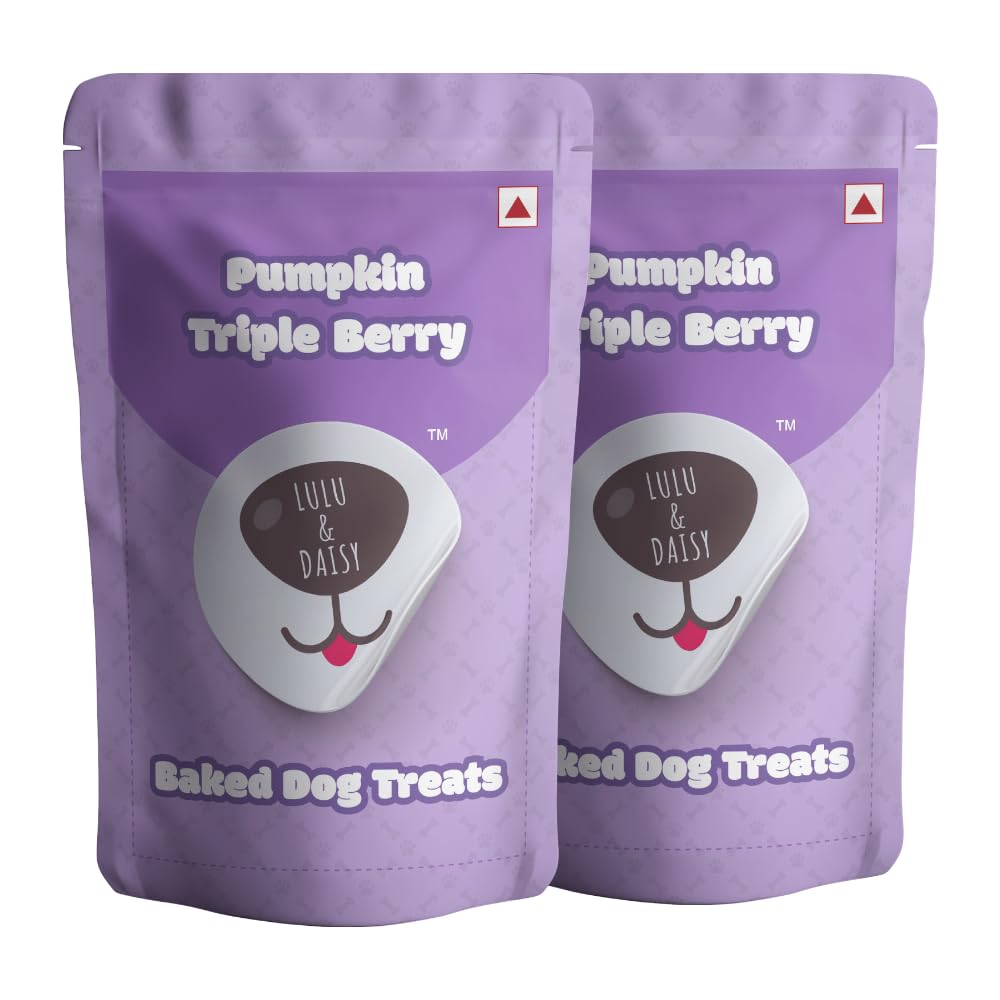 Lulu & Daisys Pumpkin Triple Berry Oven Baked Dog Treats for All Life Stages as Training or Mid Meal Snack | Quality Human Grade Ingredients | 70 g Pack of 2 (B0CNLX6838) Amazon Price History, Amazon Price Tracker