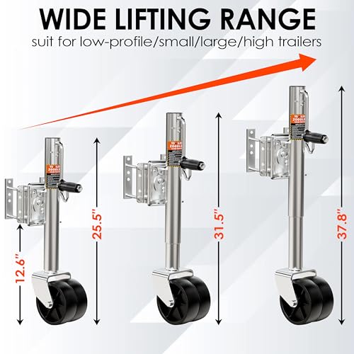 YOMILINK 2000 lbs Dual Wheel Trailer Jack
