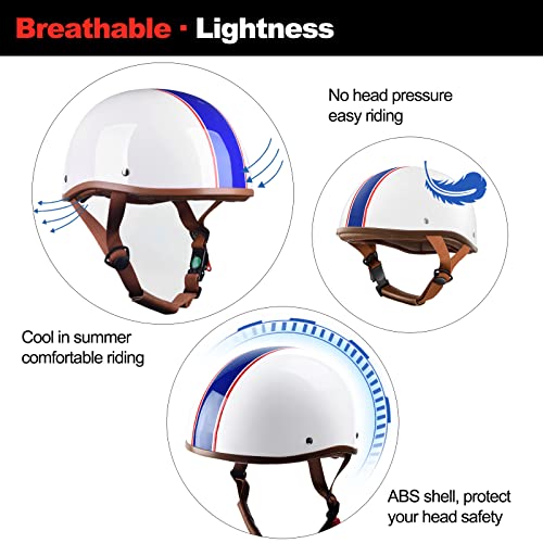 LIONCIANO Casque Moto Demi-Jet Homme Casque Semi-Ouvert Casque Jet Urbain Casque Moto Et Scooter Compact Femme Adulte - Image 4