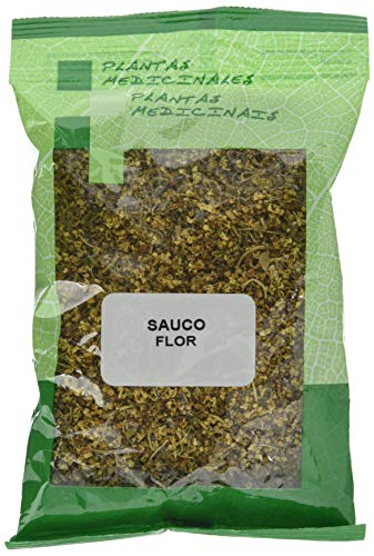 PLAMECA - Bolsa de Sauco Flor Triturado, Hierba Natural, para Infusión, Numerosos Beneficios, Estimula las Defensas, Fortalece el Corazón, Combate Resfriados y Gripes, Antioxidante - 50 gr