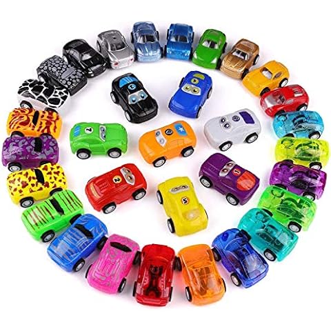 Funmo Toy Cars Set for Kids, Mini Pull Back Cars Set,Toys for 3 year olds Boys & 4 year old Boy Gifts, Vehicle Toys Cake Toppers Party Decorations for Children Kids,Toddler Toy (Set of 32) Cover