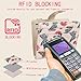 COOKOOKY Butterfly Wallet Women, Rfid Blocking Womens Wallet with Credit Card Holder, PU Leather Bifold Cash Zipper Coin Pocket ID Window for Women Teen Girls