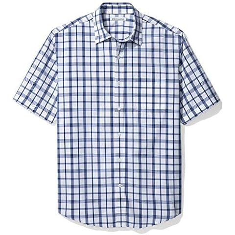Amazon Essentials Men's Short-Sleeve Poplin Shirt Cover