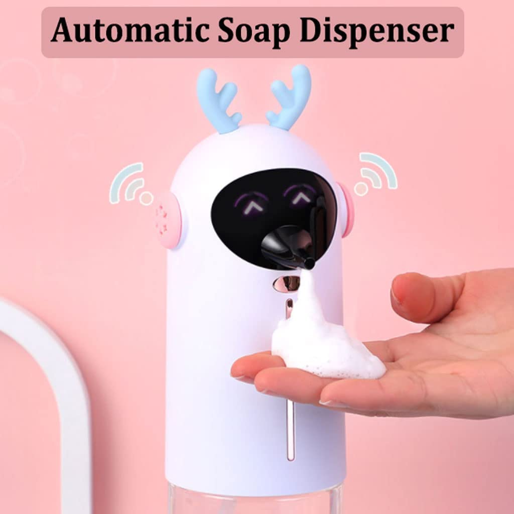 Dispenser di Sapone schiumogeno Automatico Dispenser di lozioni touchless a Forma di Cervo Dispenser di lozioni di Sapone per Montaggio a Parete riutilizzabili per detersivo Liquido per Le Mani