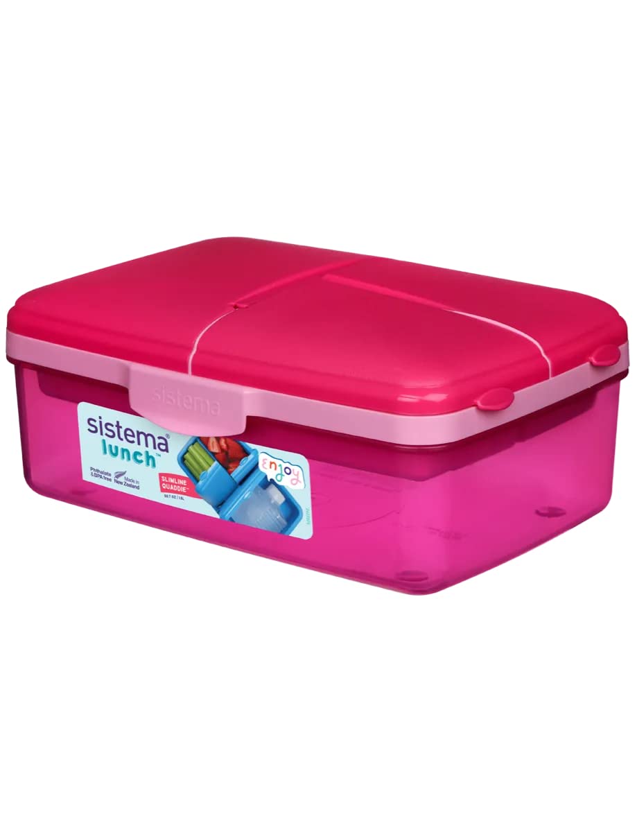 Sistema 1.5L Slimline Quaddie Colored Box Pink, 23965