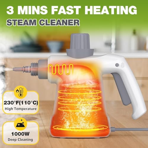 Miniatura 2 de Vaporeta Limpieza Hogar, 3.2bar 400ml Limpiador A Vapor Vaporeta De Mano Steam Cleaner Portátil Para Casa, Coche, Cortinas, Baños, Cocinas