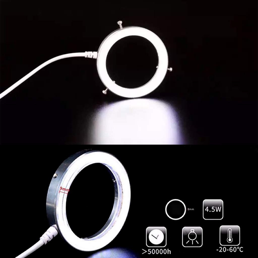 Aggiornato 56 LED Microscopio Luce Regolabile per Lampada per Stereo Zoom Microscopi & Fotocamere