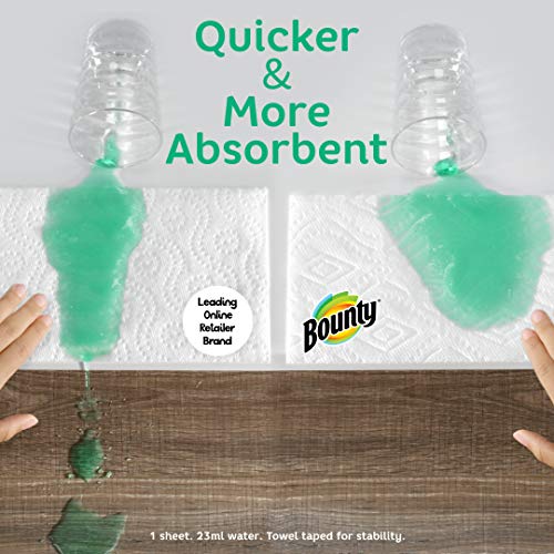 Bounty Quick-Size Paper Towels, White, 16 Family Rolls = 40 Regular Rolls
