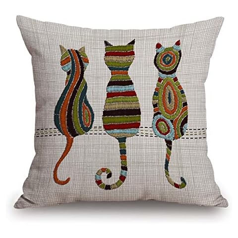Cute Animal Cat Throw Pillow Cover Cover
