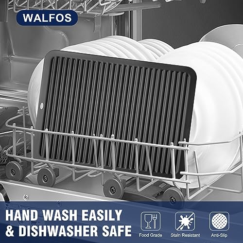 Image of Walfos Large Silicone Trivet 16x12 Inch, Trivets for Hot Pots and Pans, Heat Resistant Pot Holders Hot Pads for Kitchen Quartz Countertops, Hot Dishes, 2 Pack