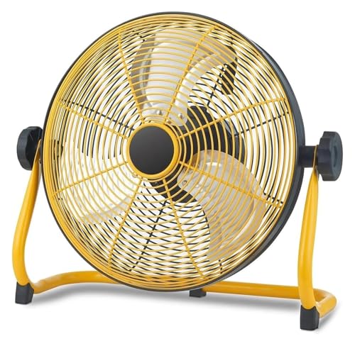 EBzvblxm Ventilador industrial de suelo, Metal inalámbrico del alto voltaje industrial tienda viaje que acampa de la fan piso 12 pulgadas