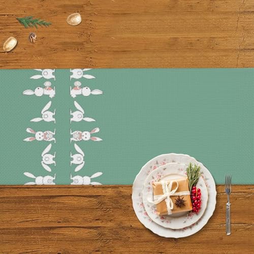 Chemin de table lapin de Pâques de qualité supérieure pour table à manger - 6
