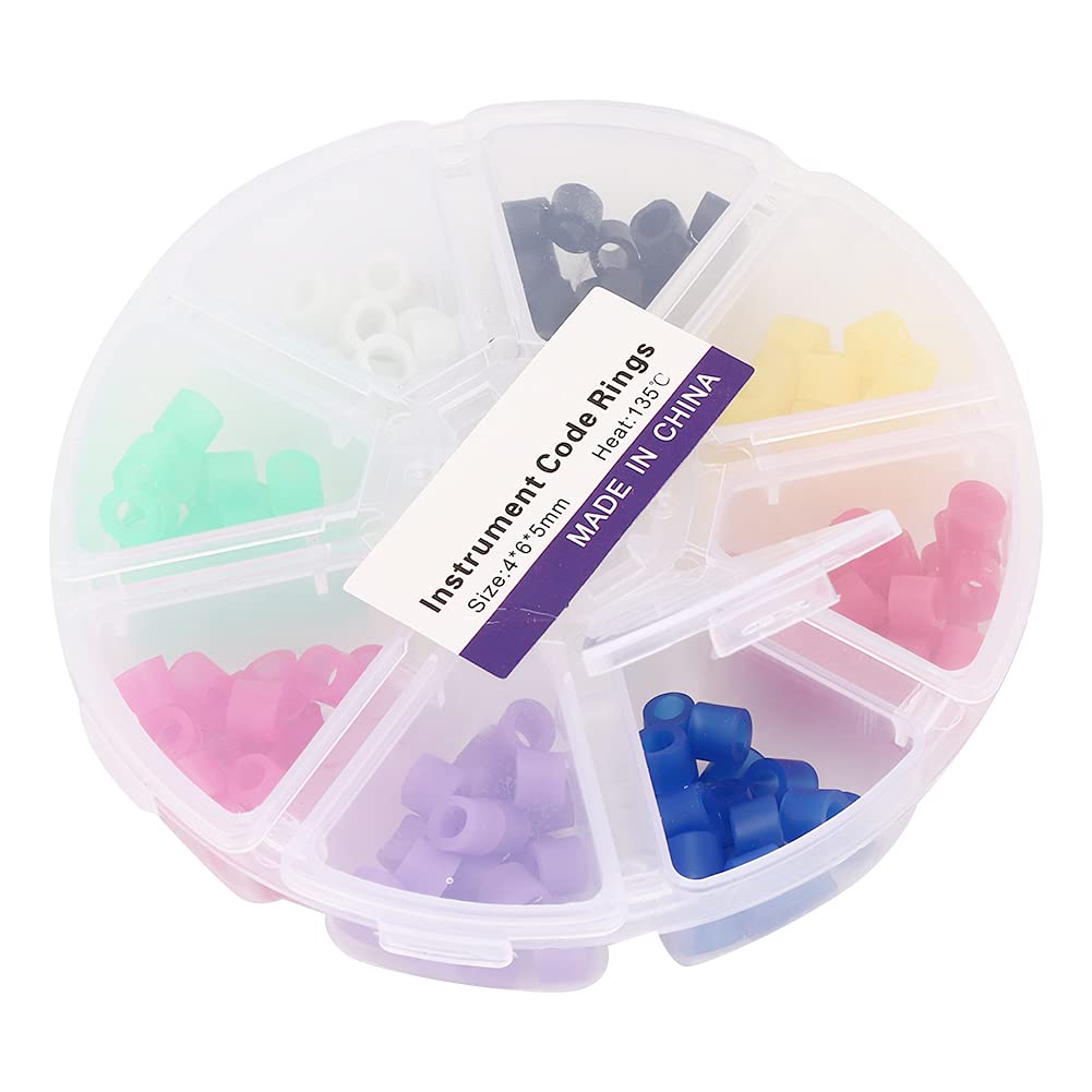 160Pcs Silicone Dental Code Rings Instrument Color Code