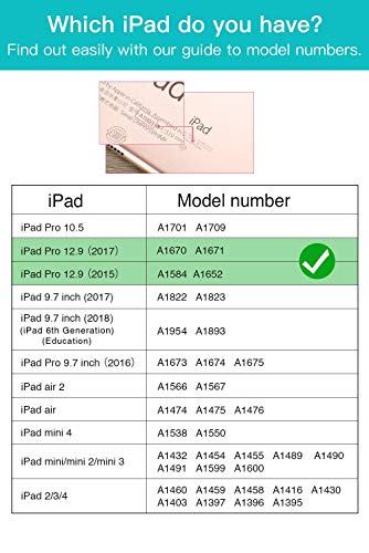 Ztotopcase For Ipad Pro 12.9 Inch 2017/2015 (Old Model,1St & 2Nd Gen), Premium Leather Business Folding Stand Folio Cover With Auto Wake/Sleep And Document Card Slot, Multiple Viewing Angles,Brown #TOP7