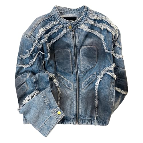 Chaqueta de mezclilla vintage para hombre DGHM-JLMY miniatura 1