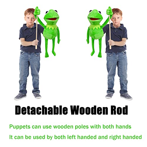 Ycztxsjt DR4H67 Kermit Frog Puppet With Detachable Control Wooden Rod, The Puppet Movie Show Soft Stuffed Plush Toy thumb #3