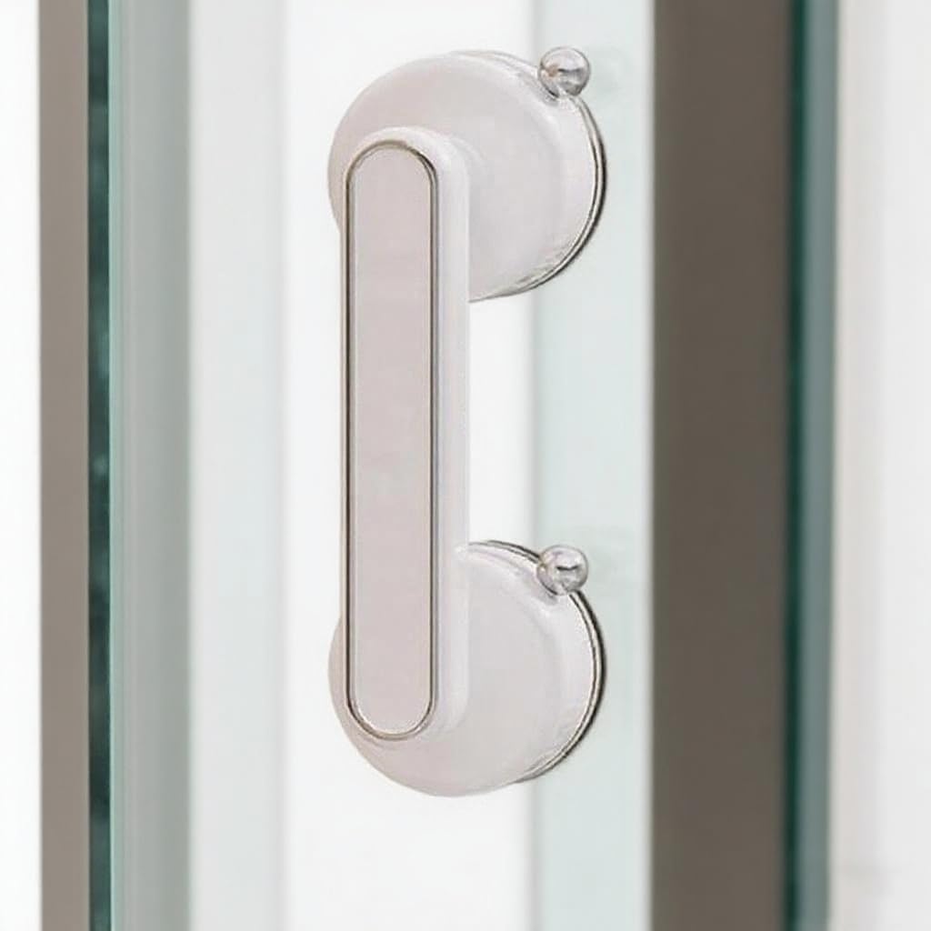 Suction Cup Handle Suitable for Various bathrooms, Kitchens, Showers, Sliding Glass Doors, cabinets, Drawers (White)