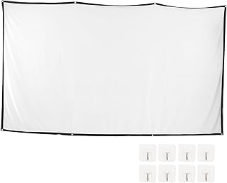 Tela de Projeção de 150 Polegadas, Tela de Projetor Portátil Dobrável de 16: 9, Tela de Filme Anti-rugas de ângulo Amplo de 160 °, Suporte para Projeção Dupla Face, para (100 polegadas)