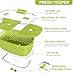 LUXEAR Fresh Produce Vegetable Fruit Storage Containers 3Piece Set, BPA-free Fridge Storage Container, Partitioned Salad Container, Fridge Organizers, Used in Storing Fruits Vegetables, Green
