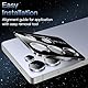 JETech Kameraschutz für Samsung Galaxy S25 Ultra 5G, 9H Gehärtetes Glas Individuelle Metallring Abdeckung, Einfache Installation Tablett, HD Klar, 1 Set (Titanium Silverblue)