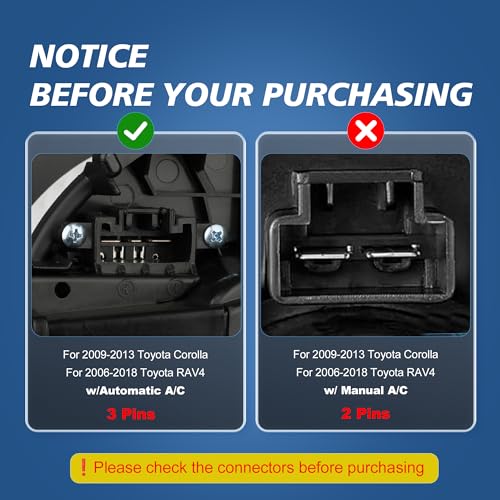 Image of 700249 AC Blower Motor with Fan Compatible with Toyota Prius Corolla 2009 2010 2011 2012 2013 2014 2015 2016 2017 HVAC Heater Blower Motor Replaces# 87103-02190, 87103-OR020, 8710302260, 87103-02210