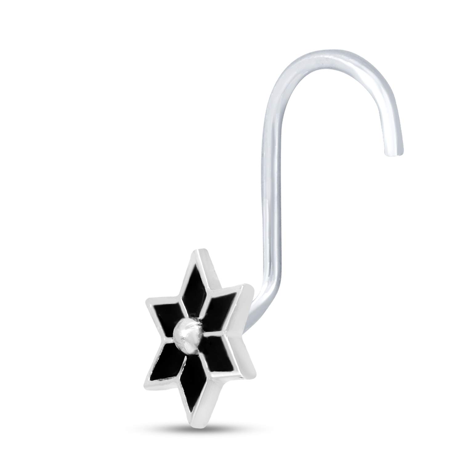 NEMICHAND JEWELS 925 Sterling Silver Handmade Enamel Antique oxidised Nose Rings/Nose pin for womens (B08XWCX2XL) Amazon Price History, Amazon Price Tracker