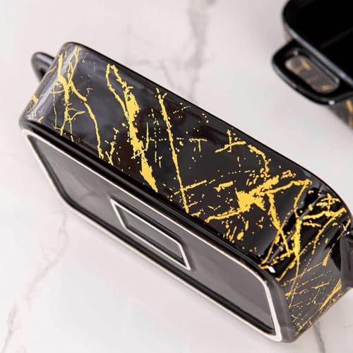 3 x 0,9 QT Keramik-Chafing Dish Buffet-Set – 3-in-1 Warmhalteschalen für Lebensmittel – Glasdeckel Chafer und Buffetwärmer Sets für Geburtstag, Hochzeit – ideal für Buffet-Service – Bild 4