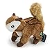 goDog Wildlife Chipmunk Squeaky Plush Dog Toy, Chew Guard Technology - Brown, Small