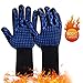 Produktbild JSDing Grillhandschuhe Finger BBQ Handschuhe 1 Paar | Ofenhandschuhe Hitzebeständig bis zu 800 ° C/1472°F | Universalgröße Kochhandschuhe Backhandschuhe | Anti-Rutsch Silikon Extra Langen
