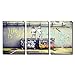 YPY Wall Art Canvas Banksy for Kids Room Giclee Artwork 3 Panels Stretched and Framed Ready to Hang for Bedroom Living Room Large Size 48(W) x 24(H) inches