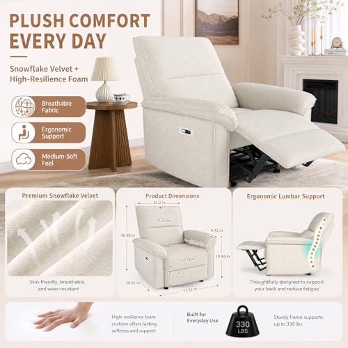 Sillón Plegable Beige con Tela Suave miniatura 6