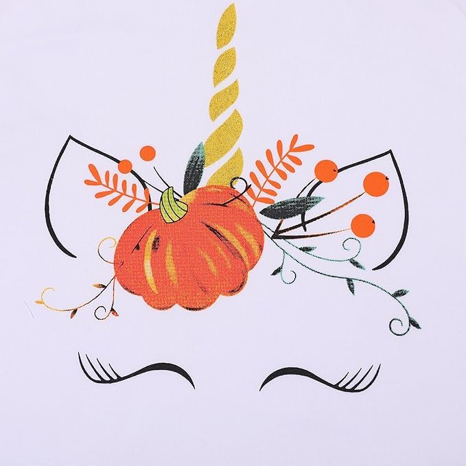 Image of Thanksgiving Toddler Girls T-Shirts Turkey Long Sleeve Shirts Kids T Shirts Cotton Girls Summer Tops 3-8Y