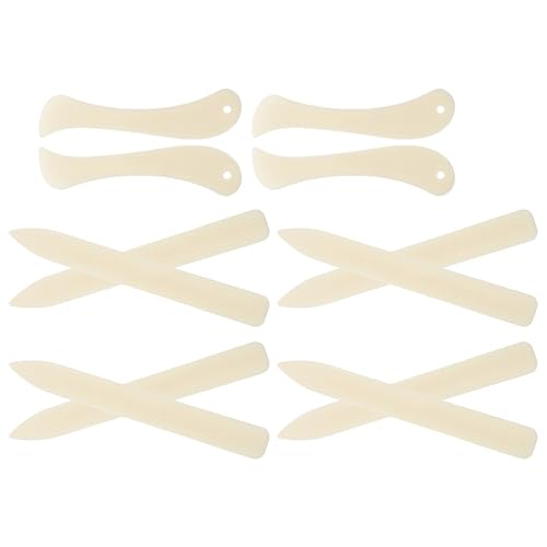 LIFKICH 12 Pièces Plioir en Plastique Blanc pour Scrapbooking et