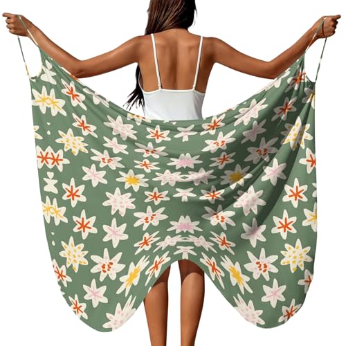 Vestido playero pareo envolvente para evitar rozaduras de arena con tirantes finos cómodos