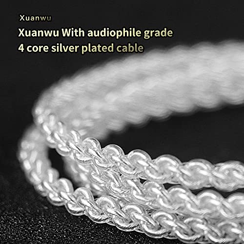 Vxwk Trn Xuanwu In Ear Monitor Headphones Iem Earphones 1Ba+ Square Planar Hybrid Driver Qdc-Detachable Cable Hifi Wired Earbuds Noise Isolating In-Ear Monitors For Musicians Singers Audiophile #TOP4