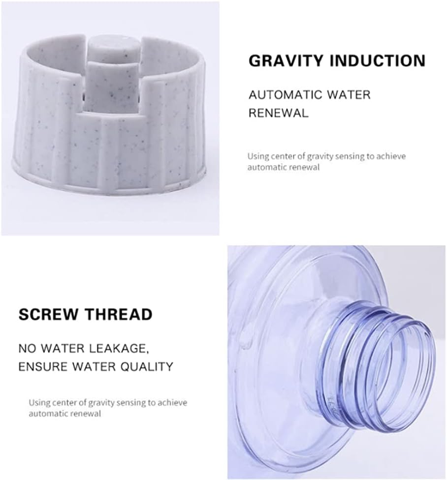 Pet Cats Automatic Feeders Large Capacity Cats Water Fountain Plastic Dog Water Bottle Feeding Bowls Water Dispenser for Cats (Blue)