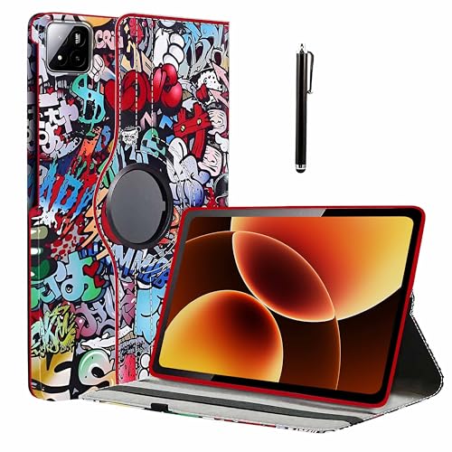 Image of ProElite Cover for Xiaomi Mi Pad 8 /Pad 8 Pro 11.2 inch Cover, 360 Rotatable Flip Case (Support Auto Sleep Wake), Hippy