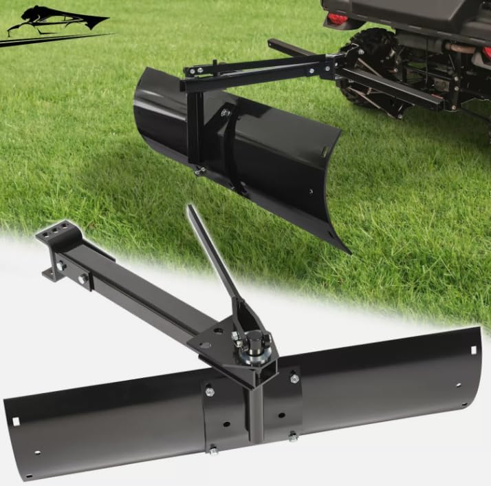 for ATV UTV Tractor Adjustable 40'' Sleeve Hitch Tow Behind Rear Scrape Blade