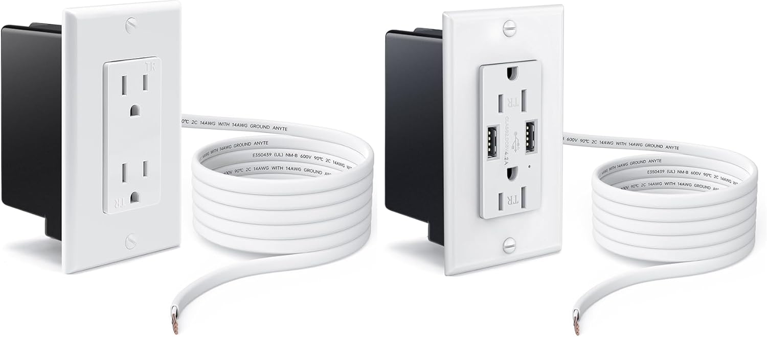 ELECPOW in Wall Outlet Relocation Kit, Power Plug Outlet