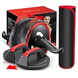 Ab Roller Wheel AGYH Automatic Rebound, Silent Roller Design for All-Round Exercise, Home Fitness Kit with Yoga Mat and Push-up Bar