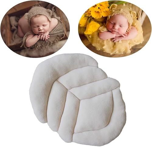 Miniatura 2 de CUTEBBPHOTO Alfombra de fondo para fotografía de recién nacido, accesorios para fotos de bebé, manta tejida hecha a mano para sesión de fotos