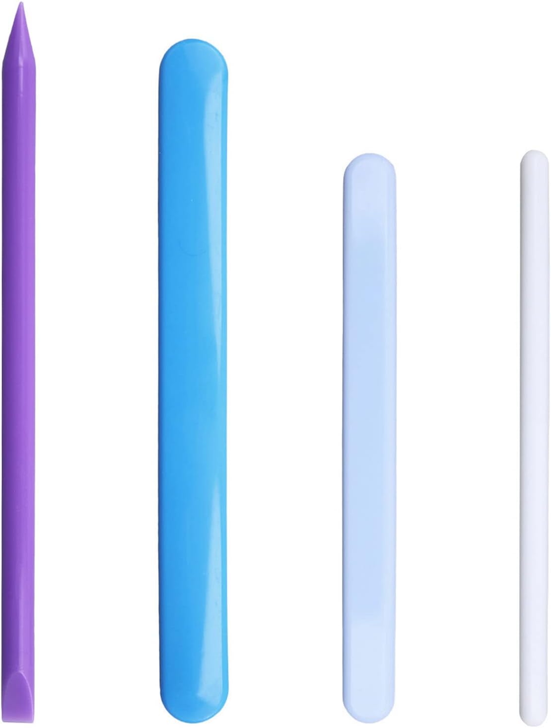 4Pieces Silicone Stir Sticks Resin Mix Sticks Stirring Rods Defoaming for Mixing Resin Liquid Paint Epoxy Craft, 164mm, As the Picture Shows
