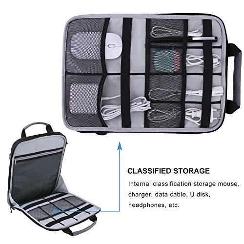 iCozzier Laptop Shoulder Bag, 13-13.3 Inch Laptop Tablet Sleeve Case Horizontal and Vertical Style with Handle & Removable Shoulder Strap for 13.3" Macbook/Notebook/11 iPad Pro 20202