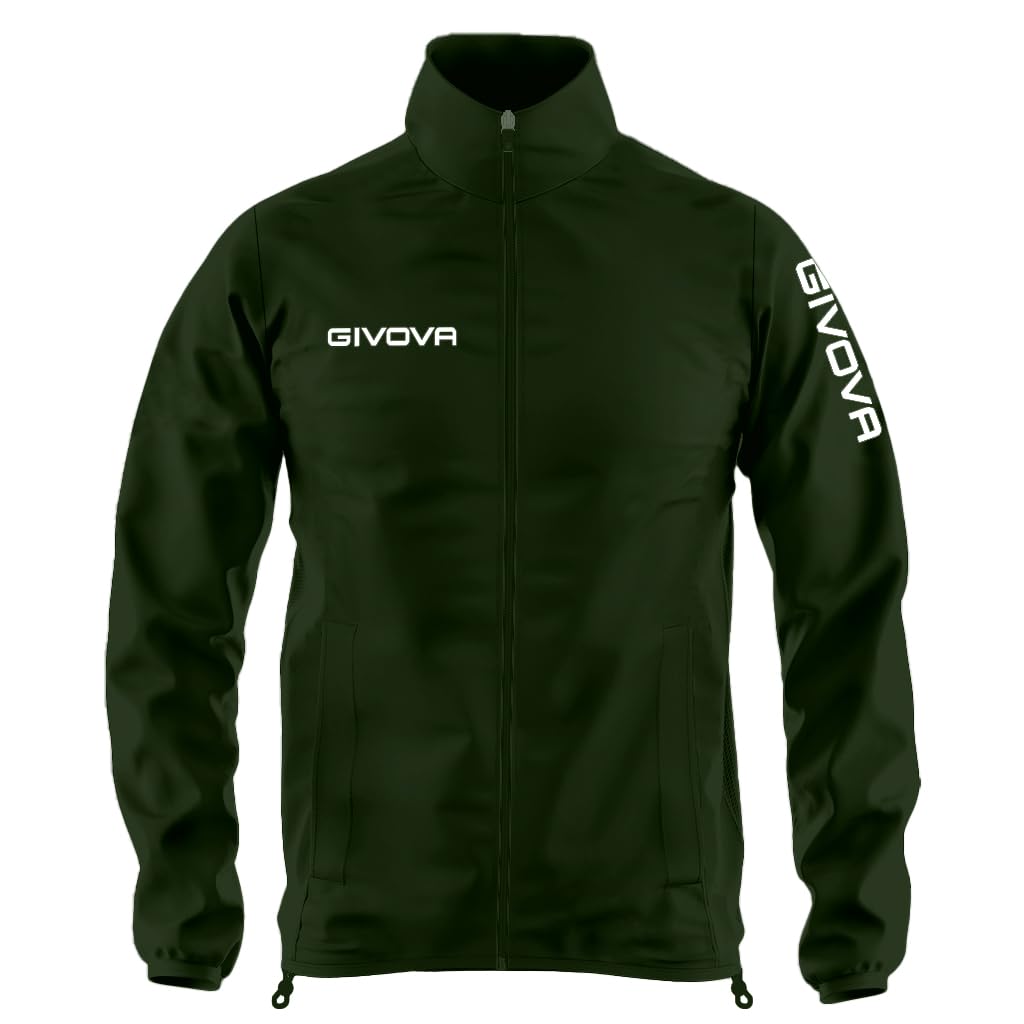 Givova Rain Jacket Wind Verde Militare/Bianco Tg. M - 4