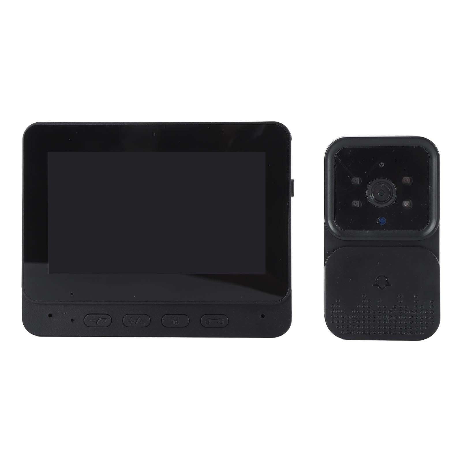ciciglow Timbre con Vídeo Inteligente, Timbre Inteligente WiFi Profesional, Visión Nocturna Infrarroja de Alta Sensibilidad, Pantalla IPS de 4,3 Pulgadas para Oficina