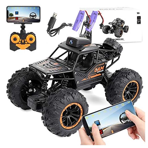 RC Car Remote Control Car with 720P HD FPV Camera, 1/18 Scale Off-Road Remote Control Truck Gravity Sensor Rc Truck, High Speed Monster Trucks for Kids Adults Gift for Boys and Girls