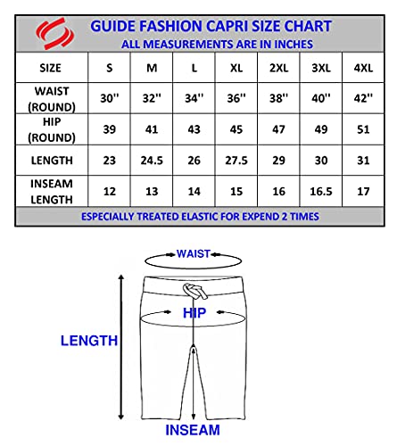 GUIDE-Mens-Regular-Fit-Printed-Three-Fourth-Capri