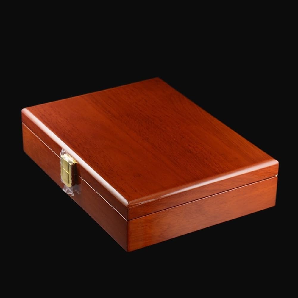 Scatola per Gemelli in Vetro da Uomo, Scatola per Esposizione della Collezione in Legno Dipinto, capacità di stoccaggio di 20-30 Paia, portagioie per Anelli