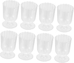 20 Pçs Copos De Pudim De Sorvete Copos De Champanhe Descartáveis Copos De Sorvete Copos De Vinho Descartáveis Copos De Vinho Tinto Copos Descartáveis Tampas Copo De