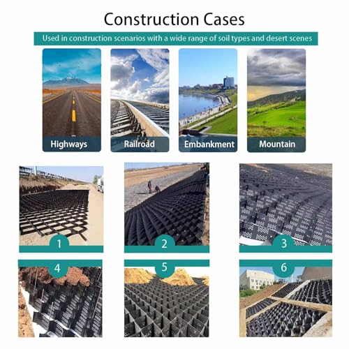 Grille géogrille HDPE ultra résistante pour stabilisation de sol paysager - 8